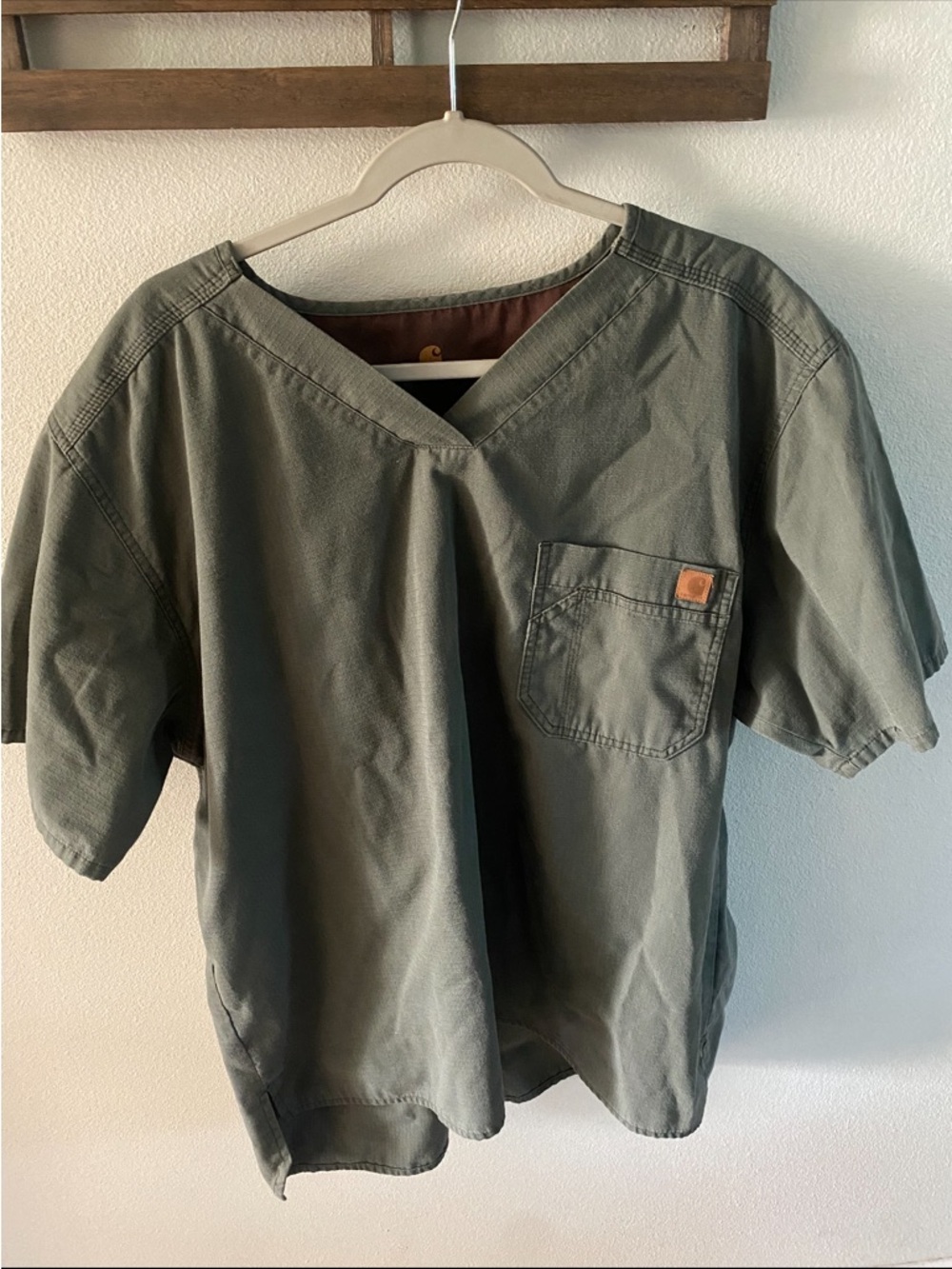 Carhartt Olive Green Workwear Pocket Top Size XL